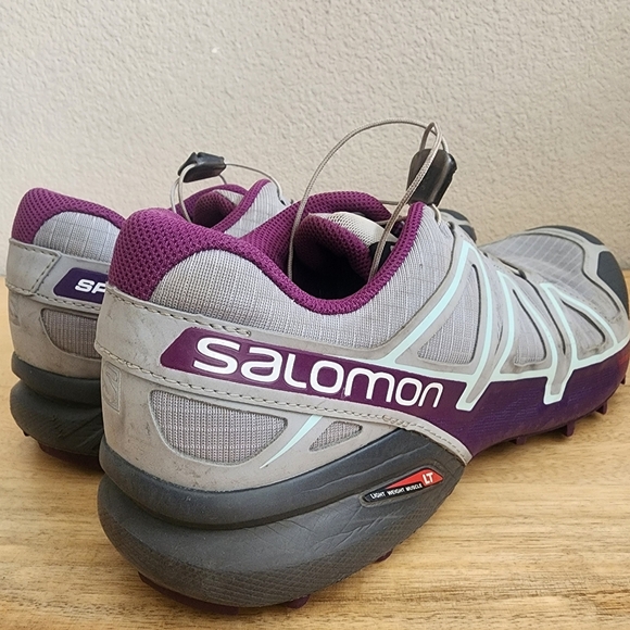 Salomon Womens Speedcross 4 Trail Running Shoes Sneakers Grey Purple Size 10 - Picture 5 of 15